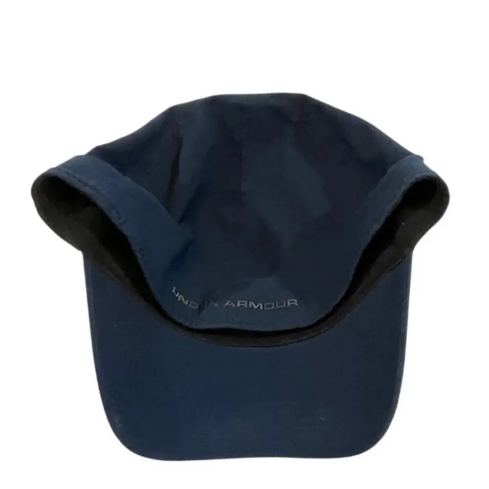 Under Armour men's blue baseball flex fit cap with gray logo